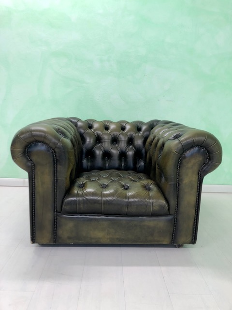 Poltrona Chesterfield Club Inglese vintage