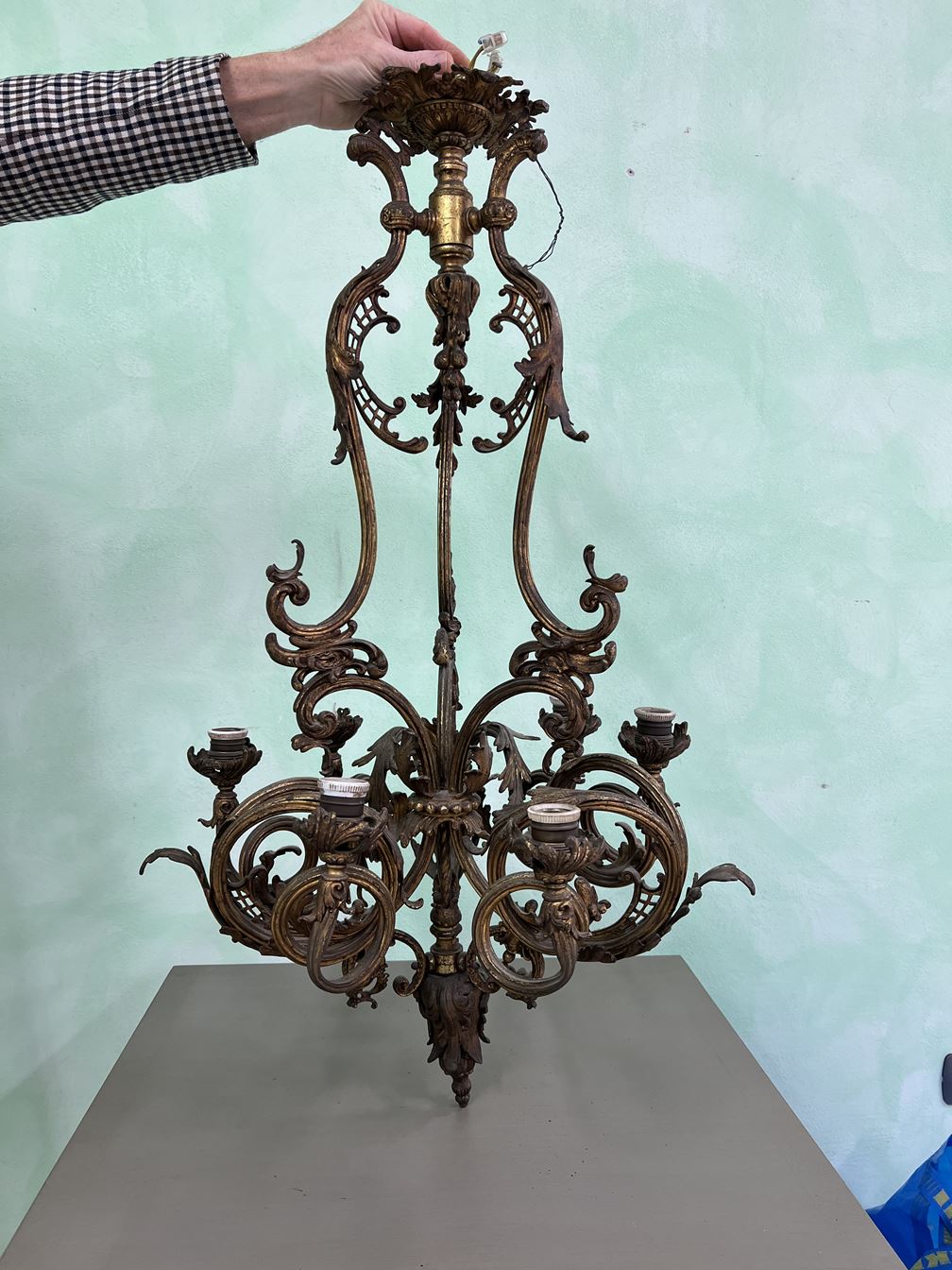 French chandelier in bronze